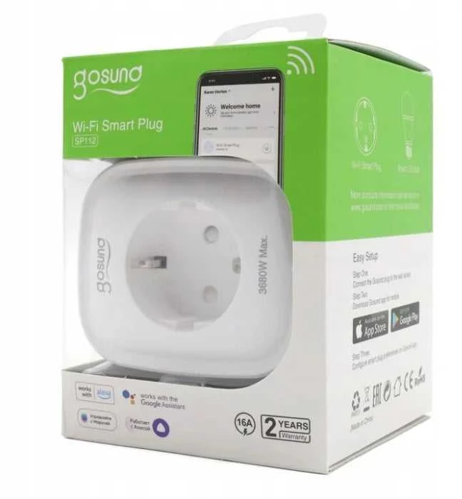 Išmani rozetė valdoma WiFi Gosund SP112 2xUSB 16A Tuya
