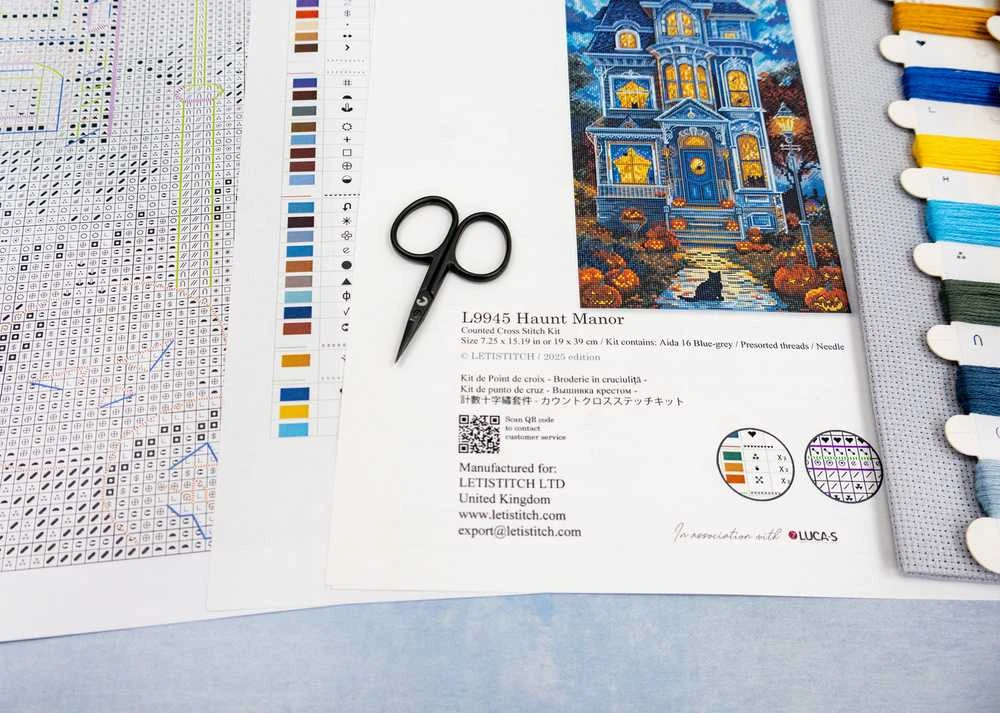 Letistitch Kryželiu siuvinėjimo rinkinys "Haunt Manor" 19x39 cm SLETIL9945
