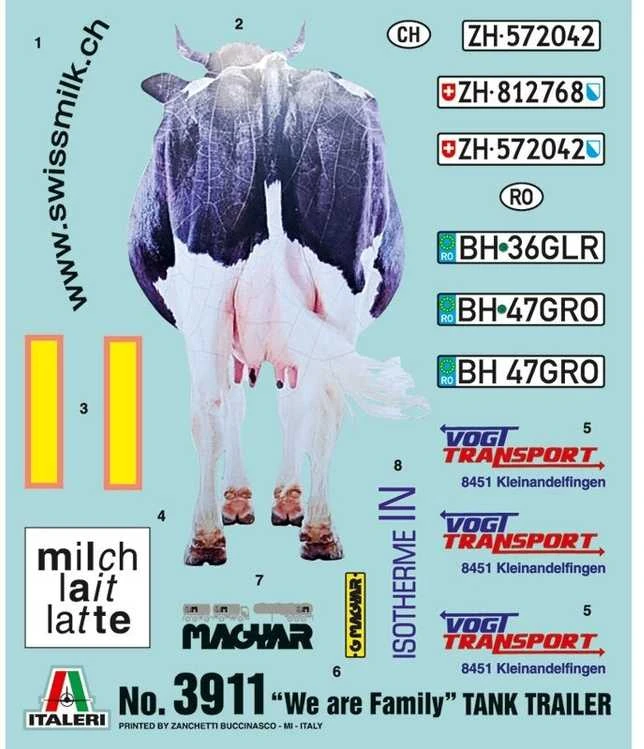 Italeri 1/24 klasikinė cisterna puspriekabė „We Are Family“ – modelis 3911