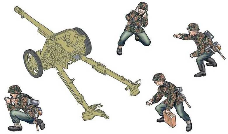 Italeri 1/35 Pak 97/38 prieštankinis pabūklas su įgula (96460)