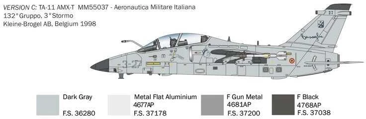 Italeri AMX-T Alenia-Embraer 1/72 surenkamas plastikinis lėktuvo modelis 1471