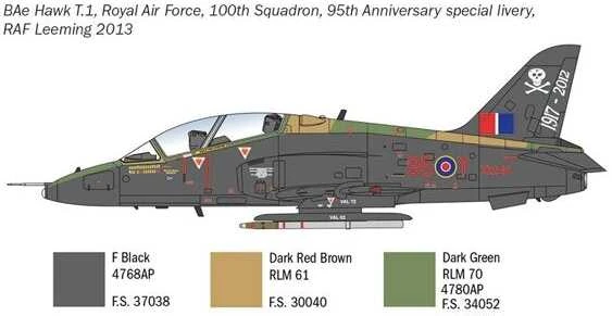 Italeri BAe Hawk T Mk.I 1/48 plastikinis lėktuvo surinkimo rinkinys (2813)