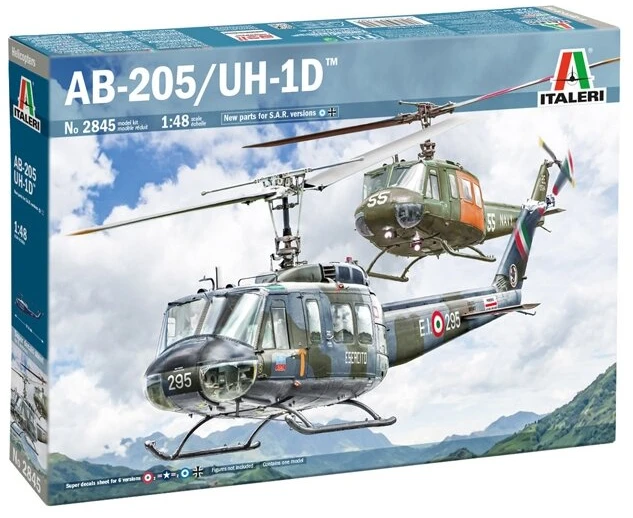 Italeri Bell AB-205/UH-1D SAR sraigtasparnio modelis 1/48