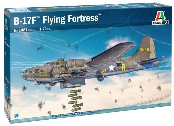 Italeri Boeing B-17F Skraidančioji Tvirtovė 1/72 plastikinis lėktuvo modelis