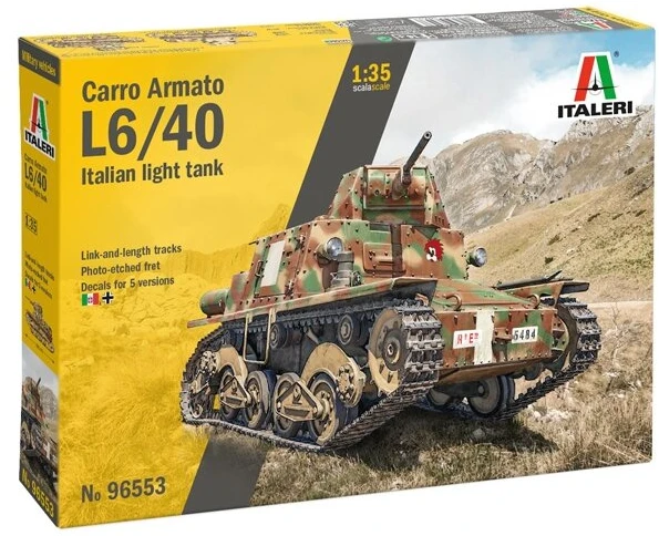 Italeri Carro Armato L6/40 plastikinis tanko modelis 1:35, 11 cm