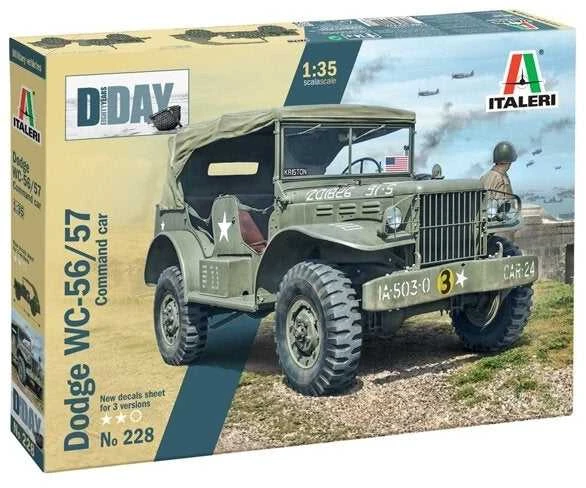 Italeri Dodge WC-56/57 karinis automobilis 1/35 surenkamas rinkinys