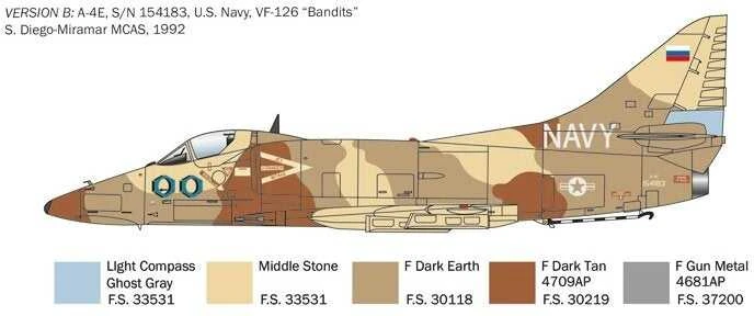 Italeri Douglas A-4E/F/G Skyhawk 1/48 plastikinis lėktuvo modelis 2826