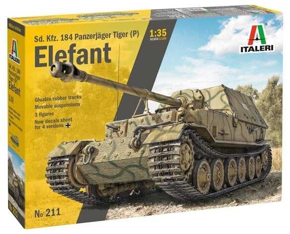 Italeri Elefant Sd.Kfz.184 tanko naikintuvas 1/35 surenkamas modelis