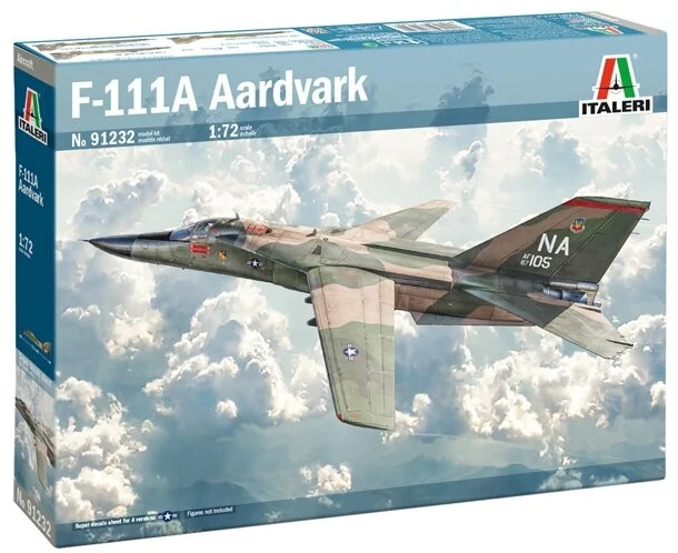 Italeri F-111A Aardvark naikintuvo modelis 1/72 – plastikinis rinkinys