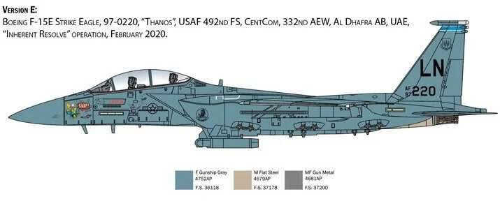 Italeri F-15E Strike Eagle 1/48 plastikinis lėktuvo modelis