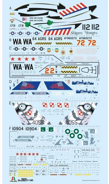 Italeri F-16C Fighting Falcon 1/48 plastikinis lėktuvo modelis