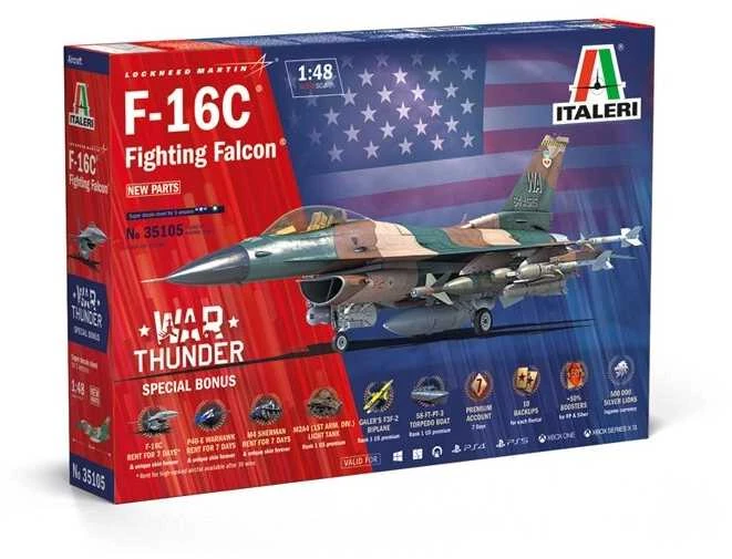 Italeri F-16C Fighting Falcon 1/48 plastikinis rinkinys (35105) WAR THUNDER