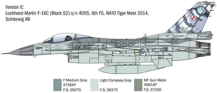 Italeri F-16C Fighting Falcon 1/48 plastikinis lėktuvo modelis