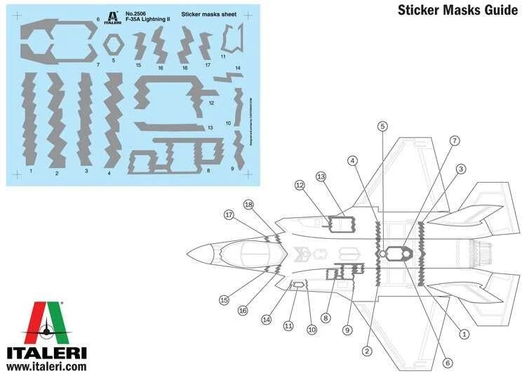 Italeri F-35A Lightning II 1/32 plastikinis surenkamas modelis (49 cm)