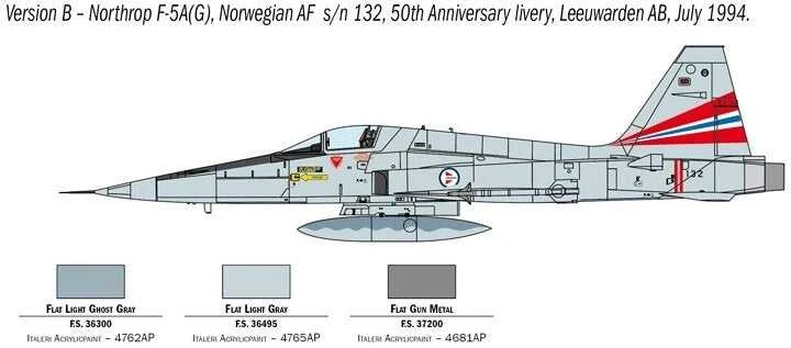 Italeri F-5A Freedom Fighter 1/72 surenkamas lėktuvo modelis