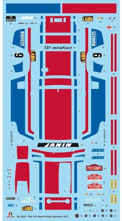 Italeri – Fiat 131 Abarth, 1/24, 3621