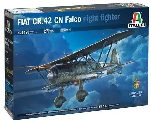 Italeri FIAT CR.42 Falco naktinis naikintuvas 1/72 plastikinis modelis (1485)