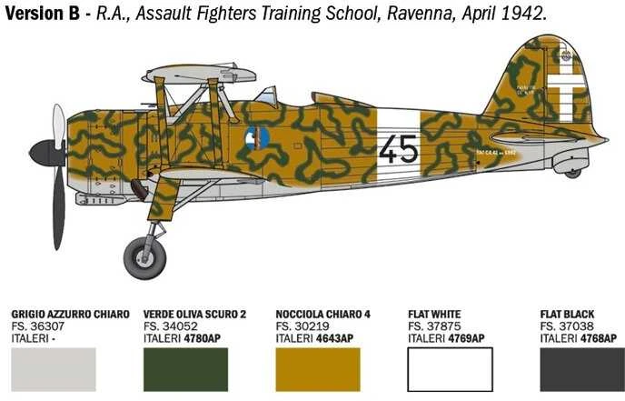 Italeri FIAT CR.42 Falco puolamasis/naktinis naikintuvas 1/48 (2842)