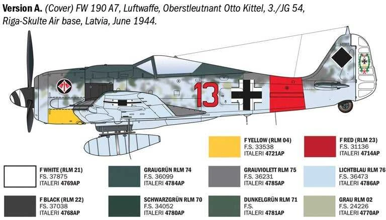Italeri Focke-Wulf Fw 190 A-8/F Super Decal 1/72 plastikinis lėktuvas