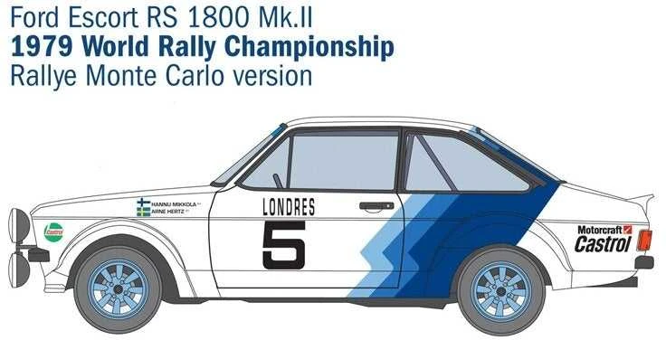 Italeri Ford Escort RS1800 Mk.II 1/24 plastikinis surinkimo rinkinys