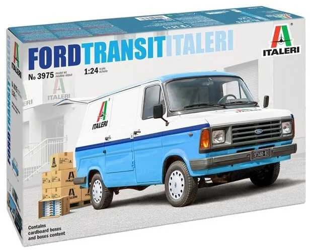 Italeri Ford Transit mikroautobusas 1/24 plastikinis surinkimo rinkinys