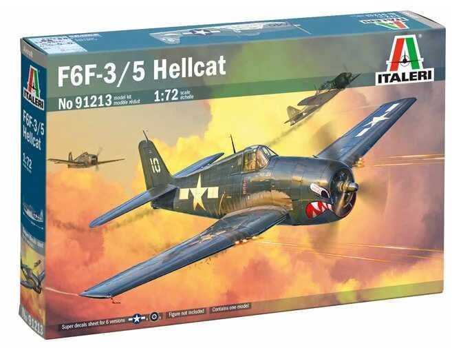 Italeri Grumman Hellcat F6F-3 1/72 plastikinis lėktuvo modelis