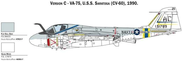 Italeri Grumman KA-6D Intruder 1/72 plastikinis lėktuvo surinkimo rinkinys
