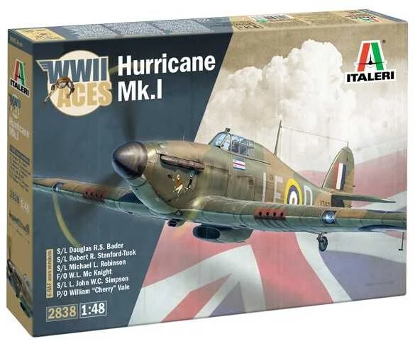 Italeri Hawker Hurricane Mk.I Aces 1/48 plastikinis surenkamas lėktuvo modelis