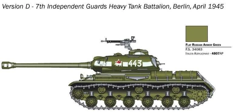 Italeri JS-2 Stalinas tanko modelis 1/56 plastikinis surenkamas