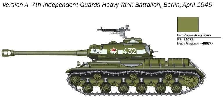 Italeri JS-2 Stalinas tanko modelis 1/56 plastikinis surenkamas