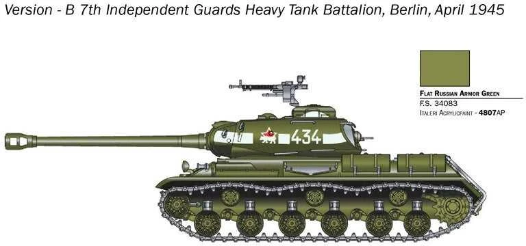 Italeri JS-2 Stalinas tanko modelis 1/56 plastikinis surenkamas