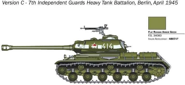 Italeri JS-2 Stalinas tanko modelis 1/56 plastikinis surenkamas