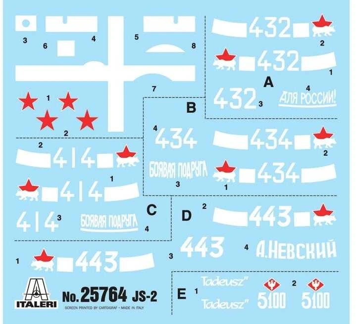 Italeri JS-2 Stalinas tanko modelis 1/56 plastikinis surenkamas
