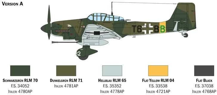 Italeri Junkers Ju 87 G-1 Stuka Kanonenvogel 1/48 plastikinis rinkinys