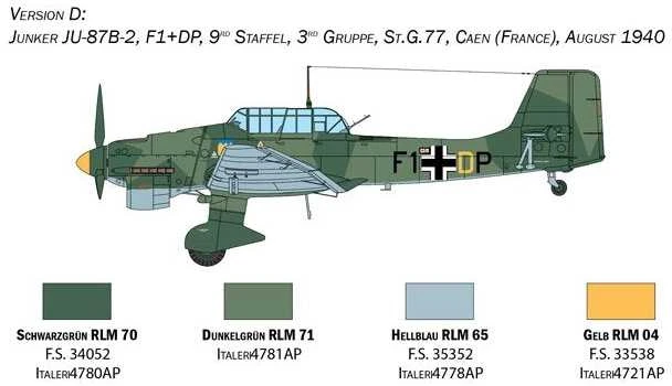 Italeri - Junkers Ju87B Stuka, 1/48, 2807