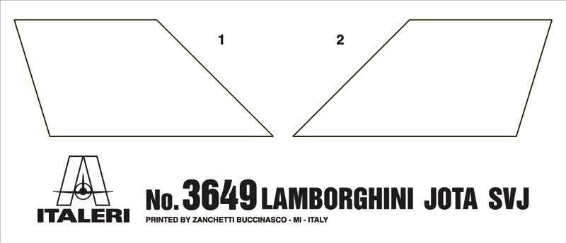 Italeri Lamborghini Miura Jota SVJ 1:24 plastikinis surinkimo rinkinys