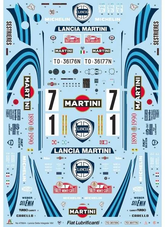 Italeri Lancia Delta HF Integrale 16v 1/12 plastikinis surinkimo rinkinys 4709