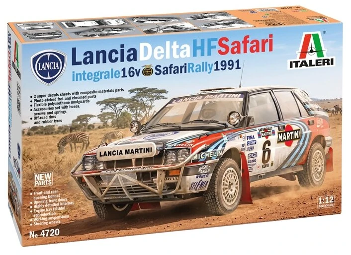 Italeri Lancia Delta Integrale Safari 16V plastikinis modelis 1:12, 33,5 cm