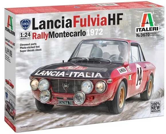 Italeri Lancia Fulvia HF Rally Monte Carlo 1972 1/24 surenkamas modelis