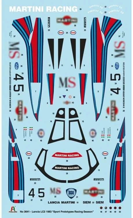 Italeri Lancia LC2 24h Le Mans 1983 plastikinis surenkamas modelis 1/24