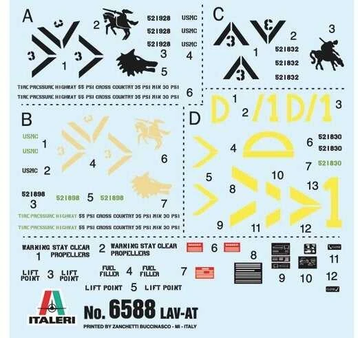 Italeri LAV-25 TUA šarvuotis 1/35 plastikinis surinkimo rinkinys