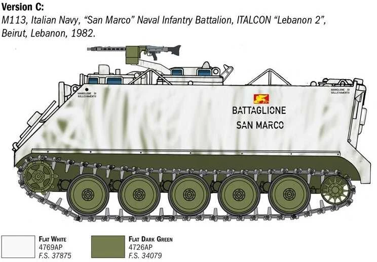 Italeri M113A1 1/35 šarvuočio plastikinis surenkamas modelis 6753
