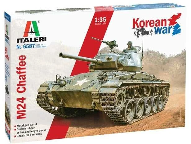 Italeri M24 Chaffee tankas 1/35 – Korėjos karas, plastikinis rinkinys 6587