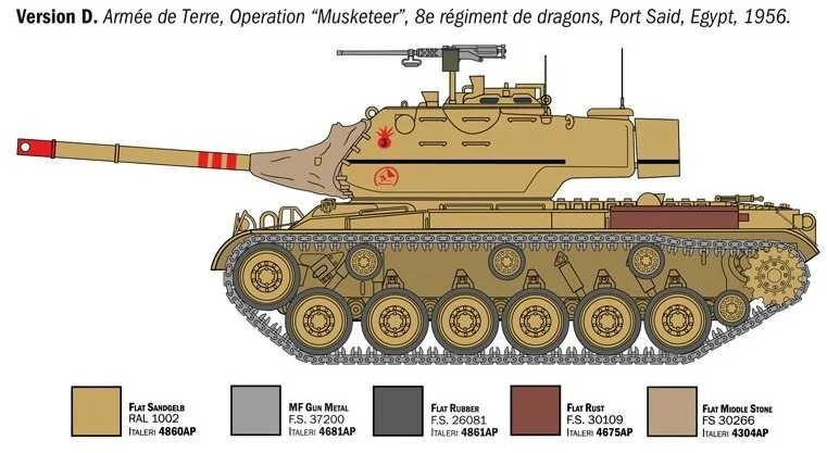 Italeri M47 Patton tankas 1/35 plastikinis surenkamas modelis (6763)