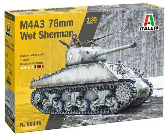 Italeri M4A3 Sherman 1/35 plastikinis tanko modelis