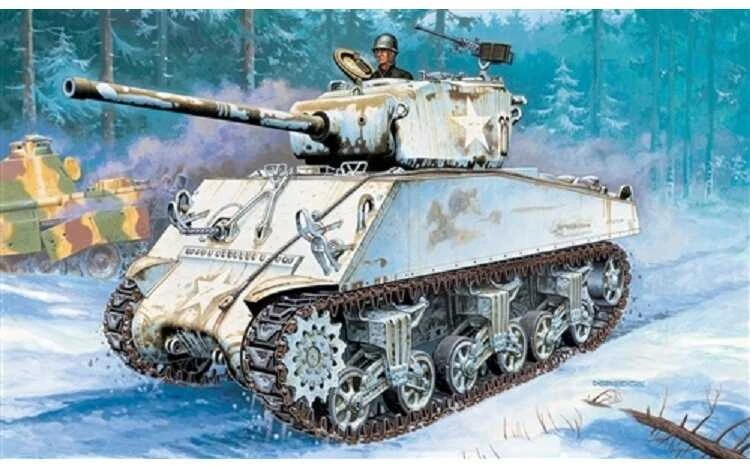 Italeri M4A3 Sherman 1/35 plastikinis tanko modelis