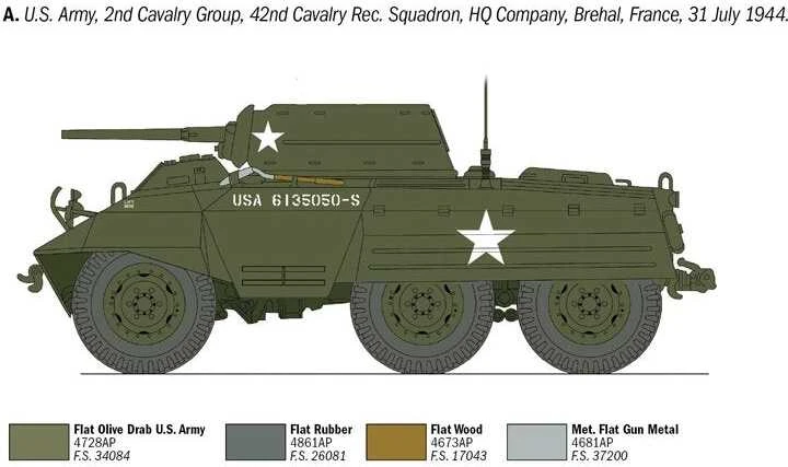 Italeri – M8 kurtas, 1/35, 6364