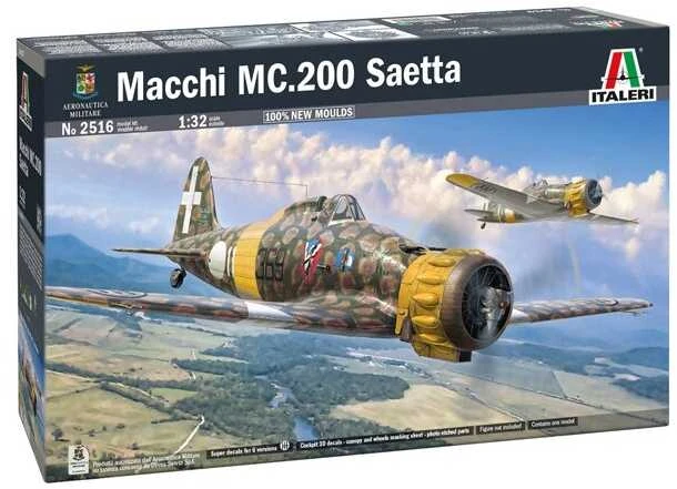 Italeri Macchi C.200 Saetta 1/32 lėktuvo modelio rinkinys