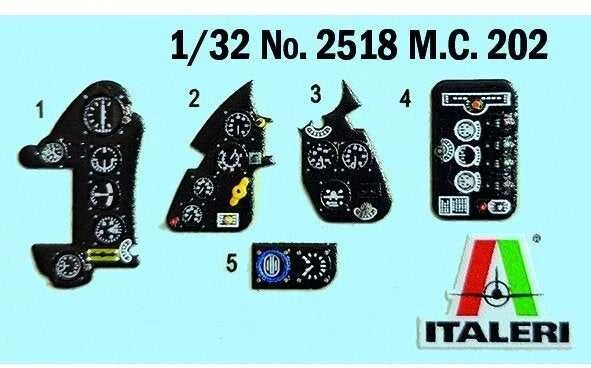 Italeri Macchi C.202 Folgore 1/32 plastikinis lėktuvo surinkimo rinkinys