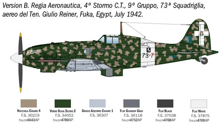 Italeri Macchi MC.202 Folgore surenkamas naikintuvo modelis 1/48, 2840